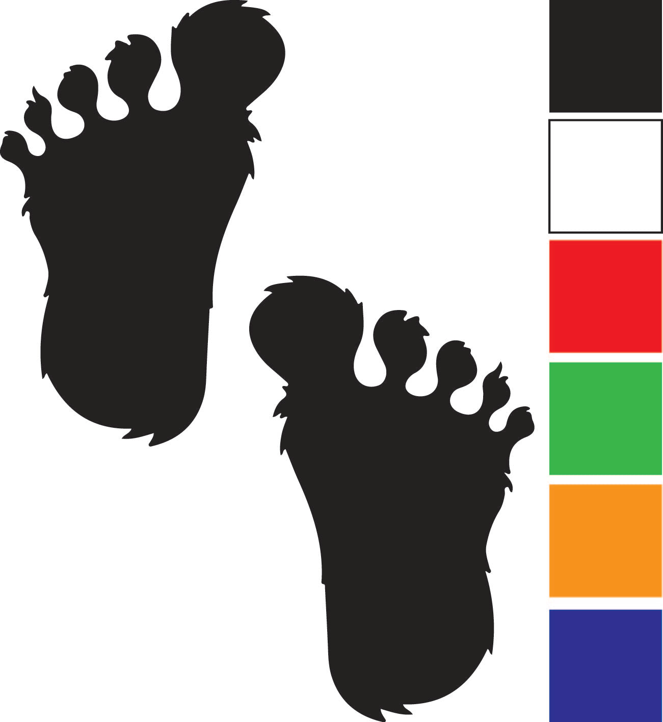 Bigfoot Prints Decal