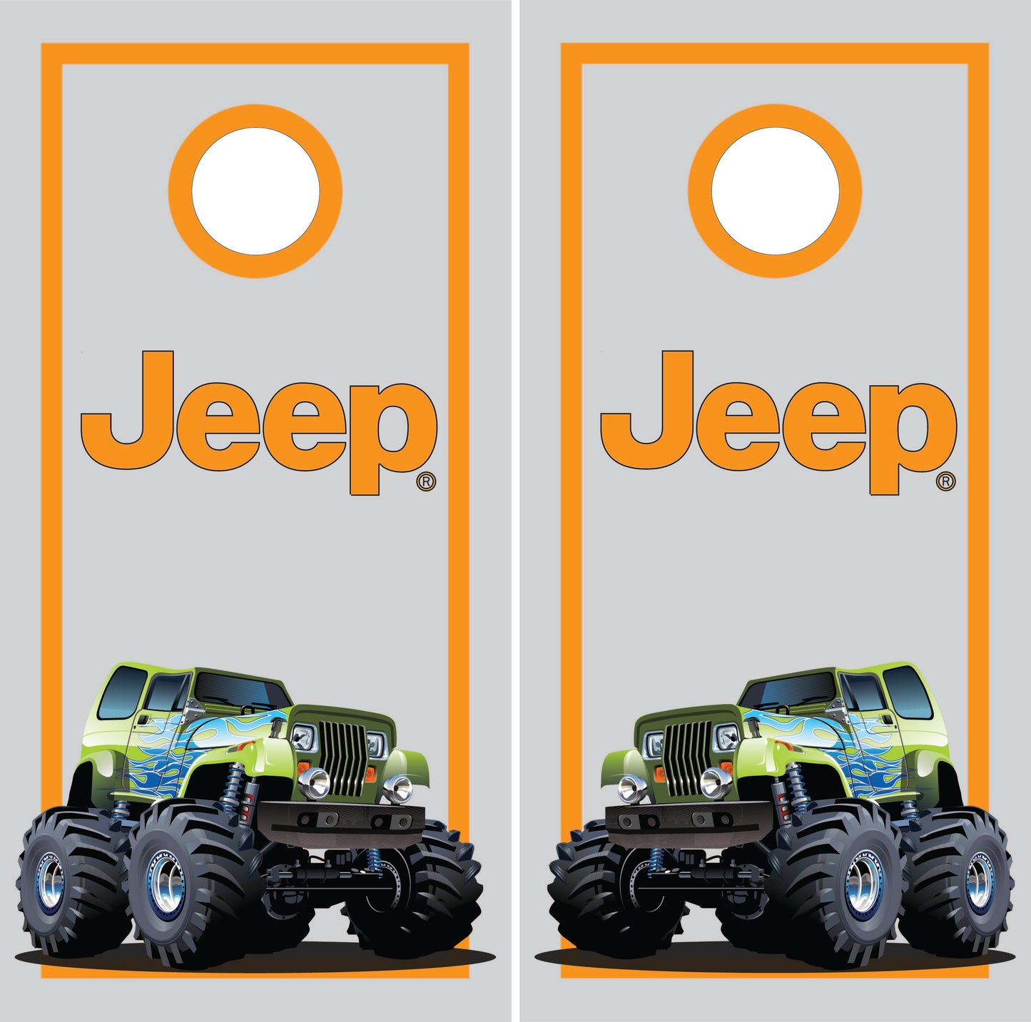 Jeep YJ Cornhole Board Wrap