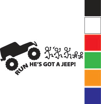 Run He Decal